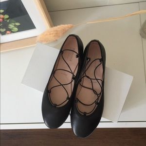 Leather Ballet Flats, Size 8